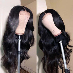 VTAOZI 4x4 transparent Swiss lace closure highlights seamless scalp illusion.