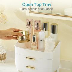 Vtopmart 3-Tier organizer side-angle view highlights accessible, streamlined storage.