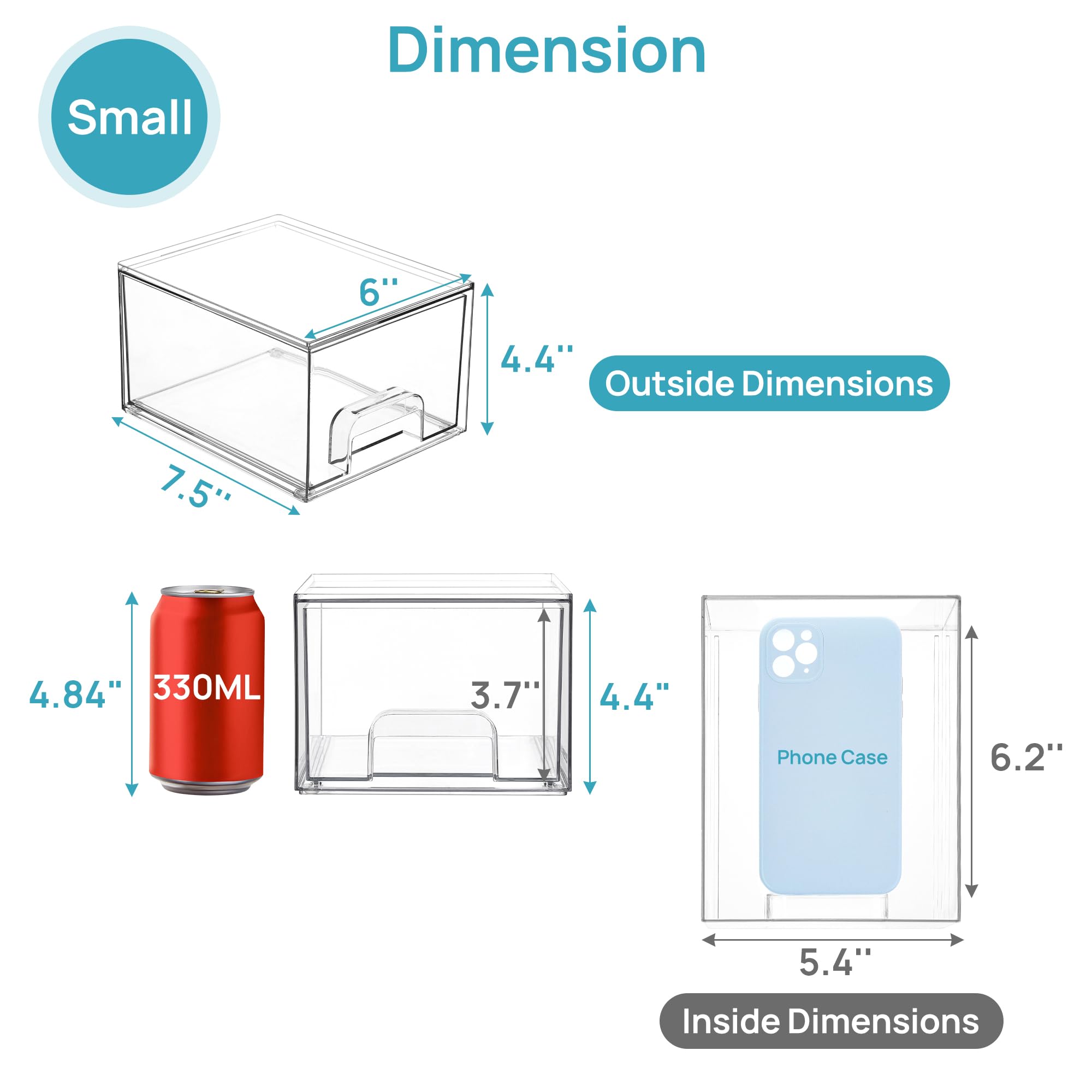 Vtopmart acrylic bathroom organizer on countertop for makeup storage.