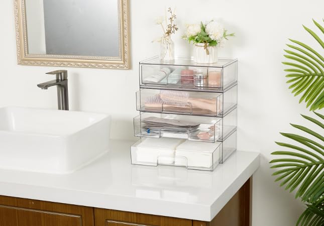 Vtopmart clear acrylic organizer inside view showing transparent storage.