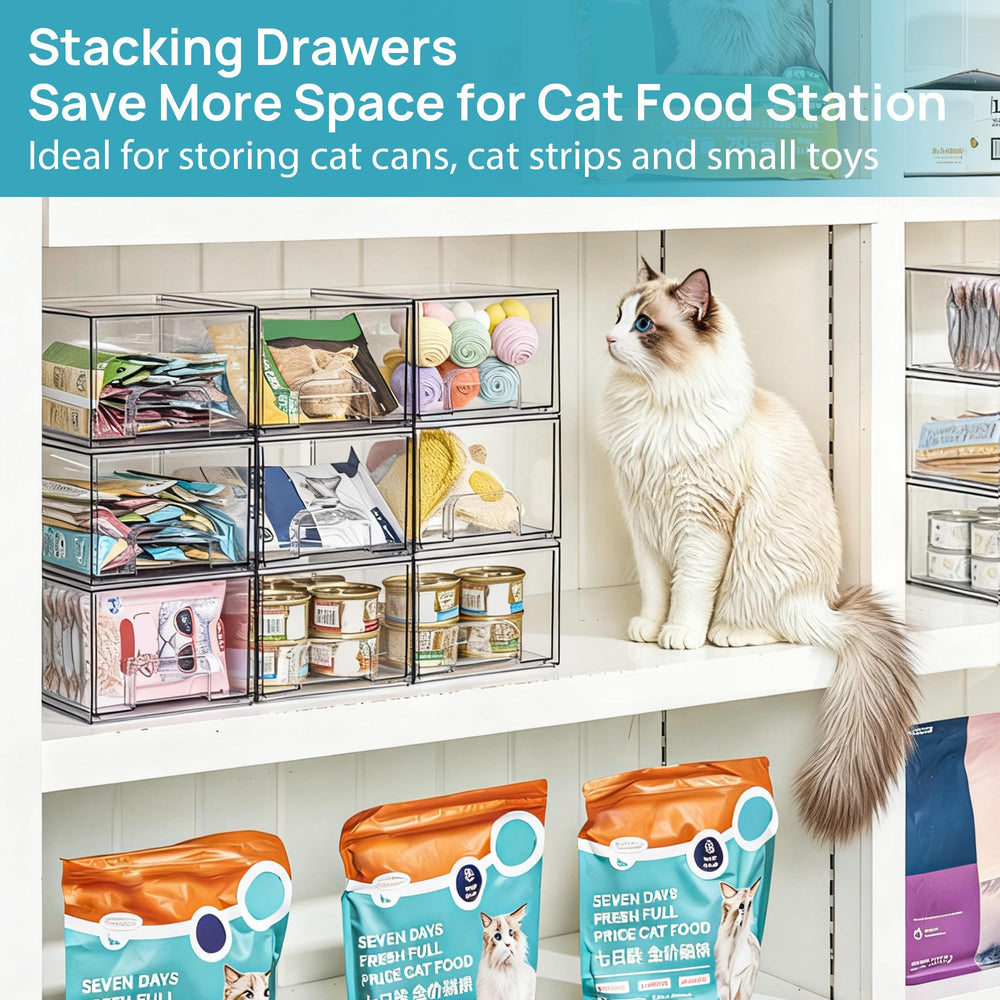 Vtopmart clear bins keep contents visible and dust-free.