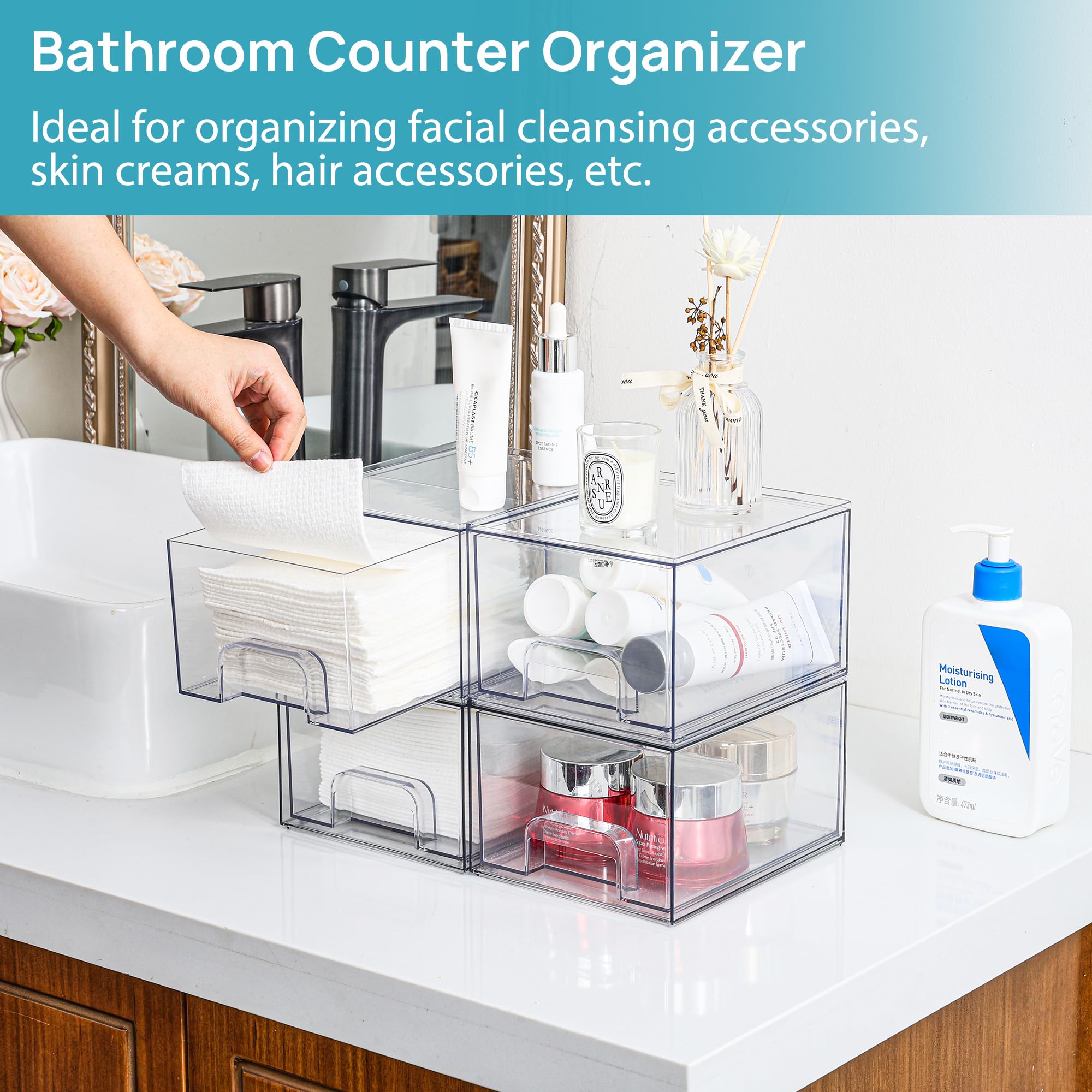 Vtopmart easy-grip pull handles simplify loading and retrieval of items.