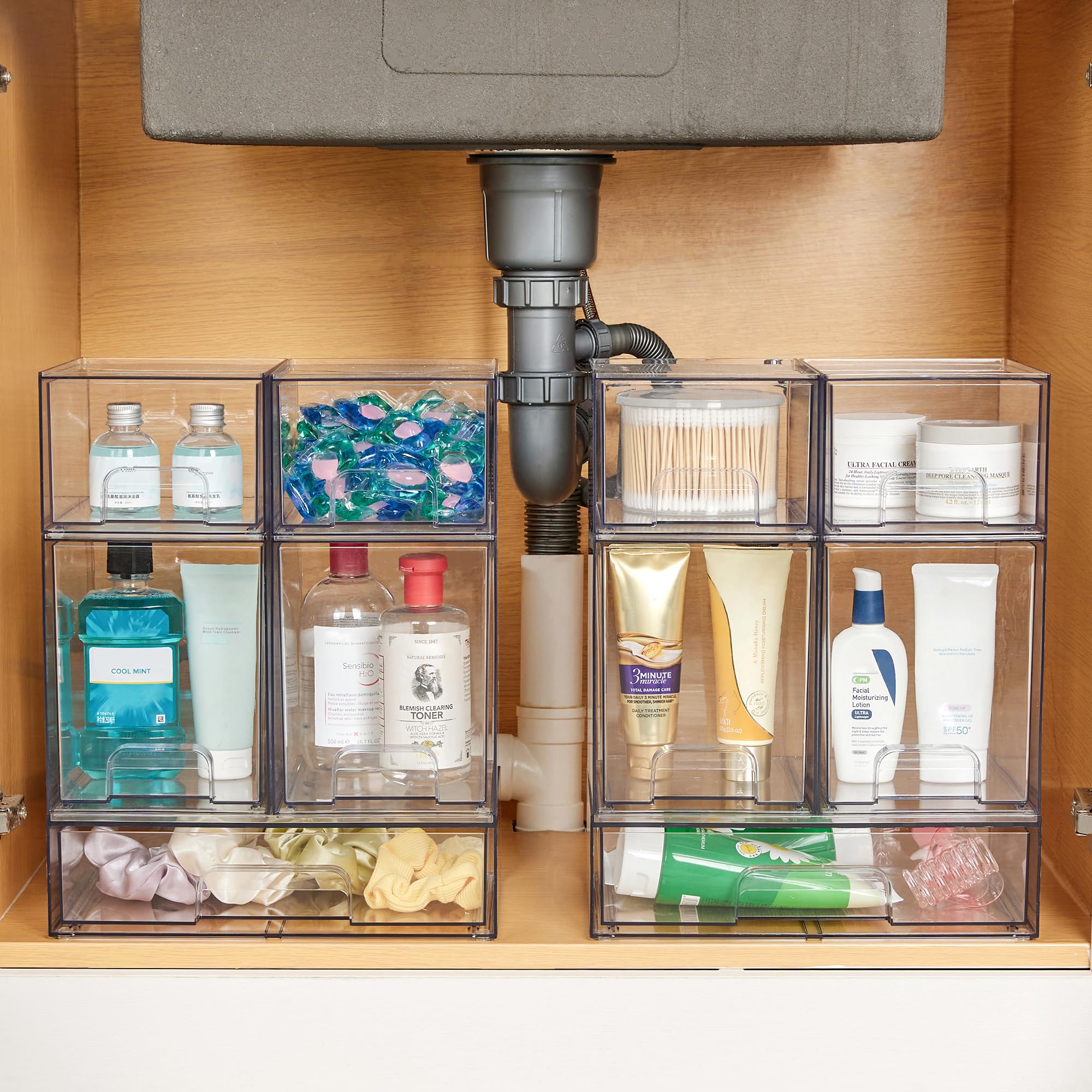 Vtopmart kitchen counter organizer keeps bottles within reach.