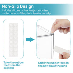 Vtopmart stackable drawer design top view saves vertical space.