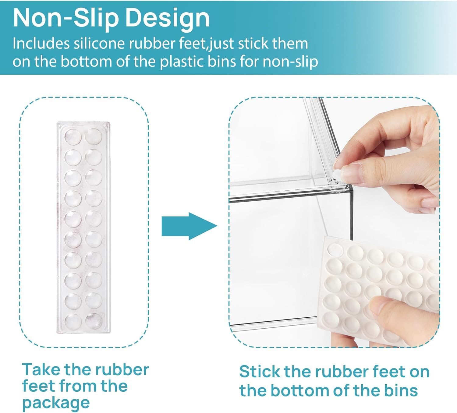 Vtopmart stackable drawers in bathroom vanity help cosmetics stay organized.