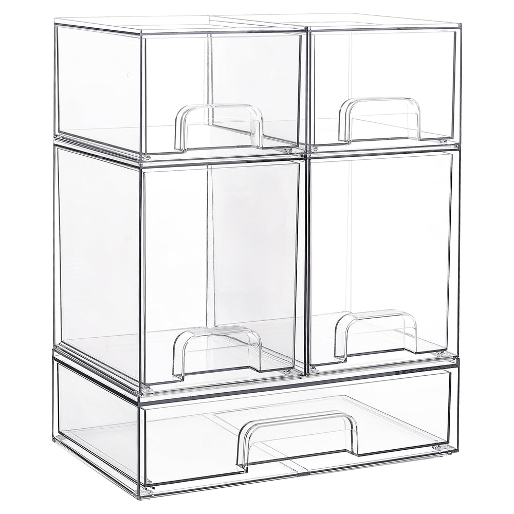 Vtopmart stackable drawers front view for compact, space-saving storage.
