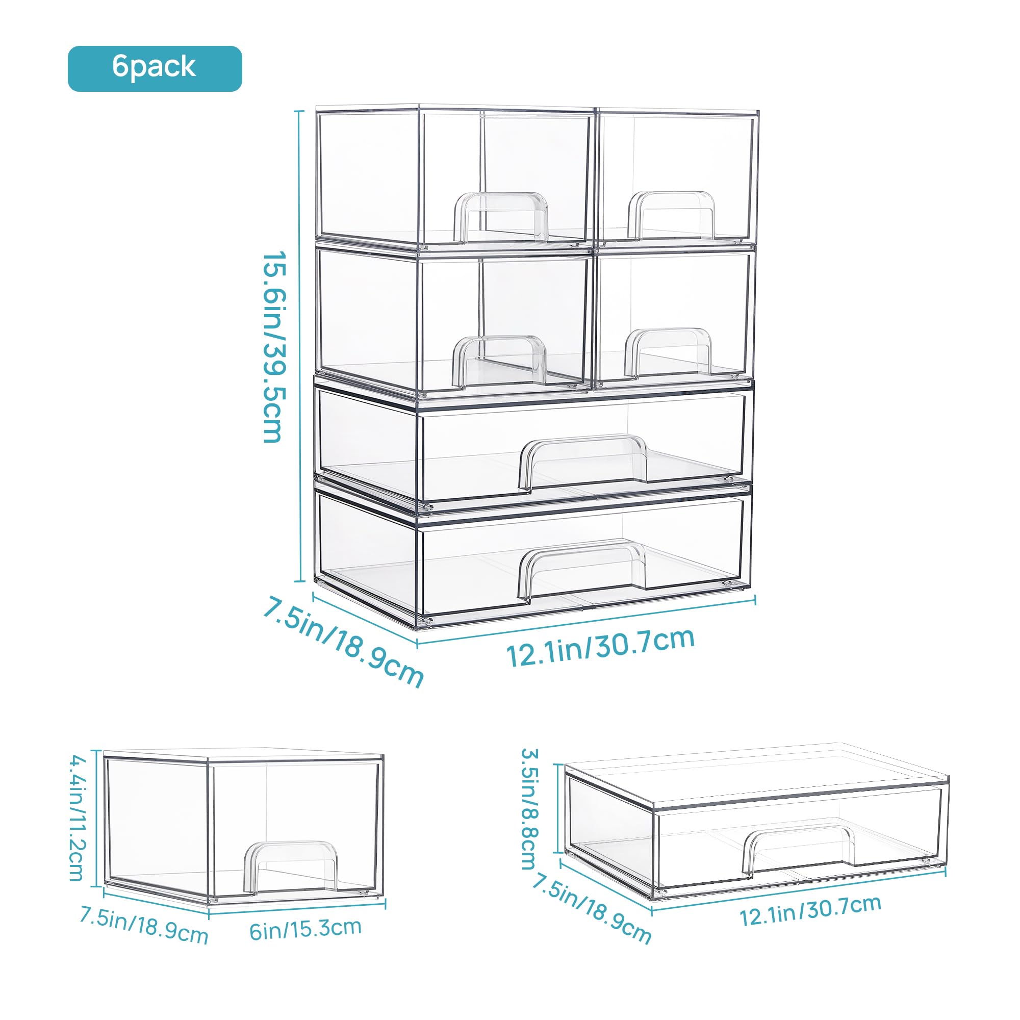 Vtopmart stackable drawers in bathroom vanity simplify cosmetics and personal care products