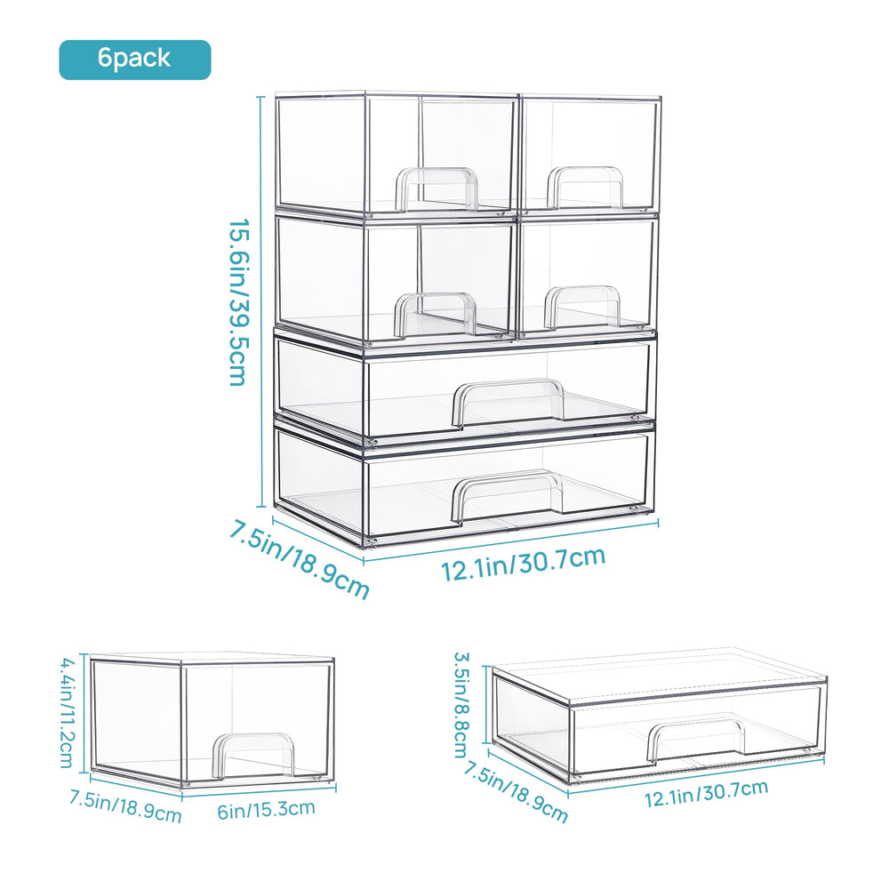 Vtopmart stackable drawers in bathroom vanity simplify cosmetics and personal care products
