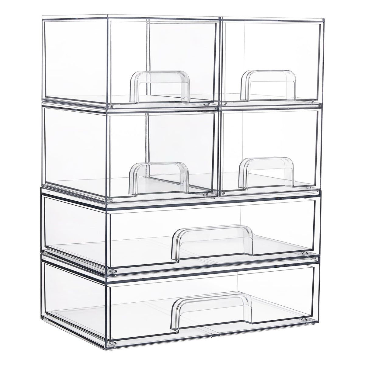 Vtopmart stackable drawers front view for tidy storage