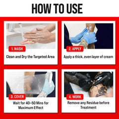 VTROUY Deep Numbing Cream being applied to skin for soothing relief.