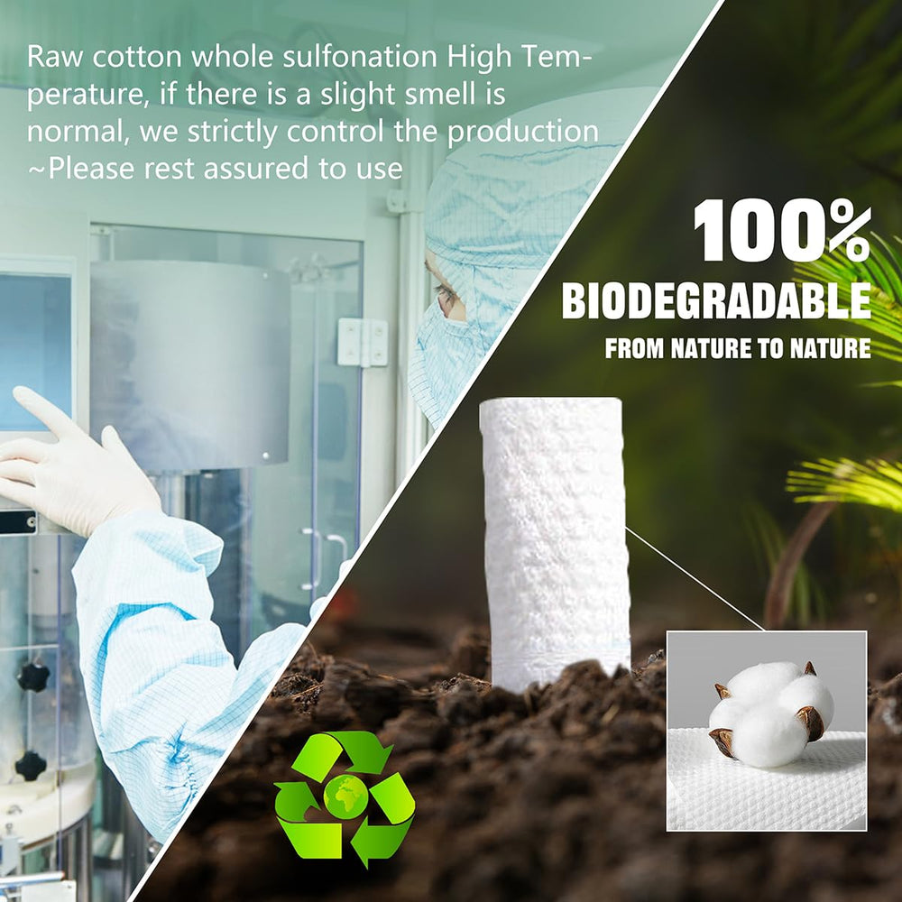 vuacepe face towels biodegradable material highlight eco-friendly skincare routine