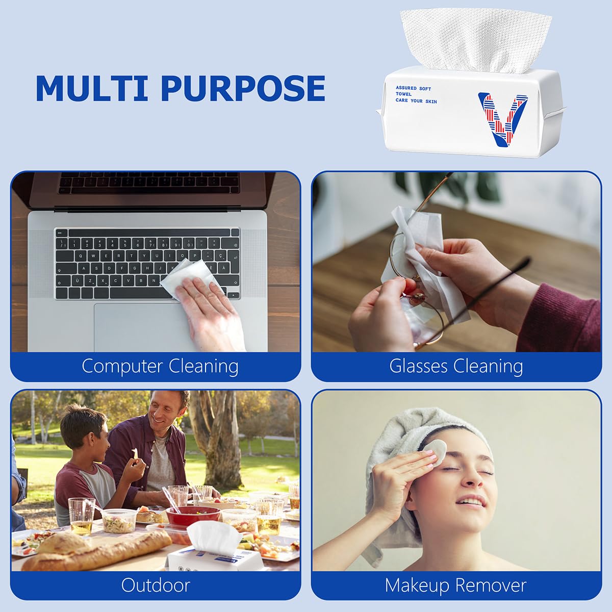 vuacepe face towels disposable use showcased for quick makeup removal and cleanup