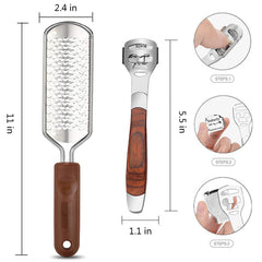 Vusoset in use on heel demonstrating quick removal of hardened skin