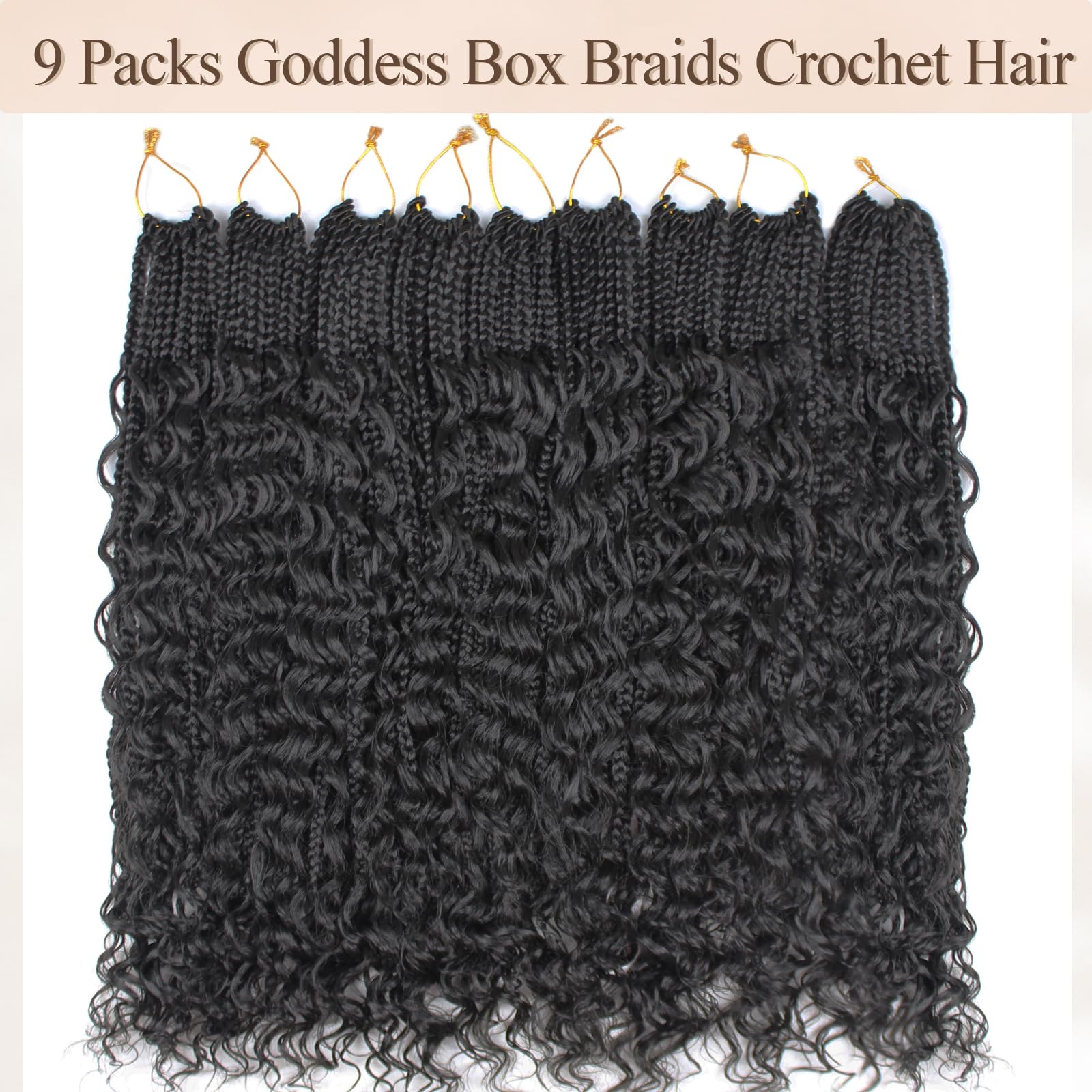 Vustbeauty 24inch goddess box braids with curly ends showcase flowing, textured style