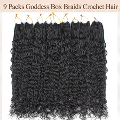 Vustbeauty 24inch goddess box braids with curly ends showcase flowing, textured style