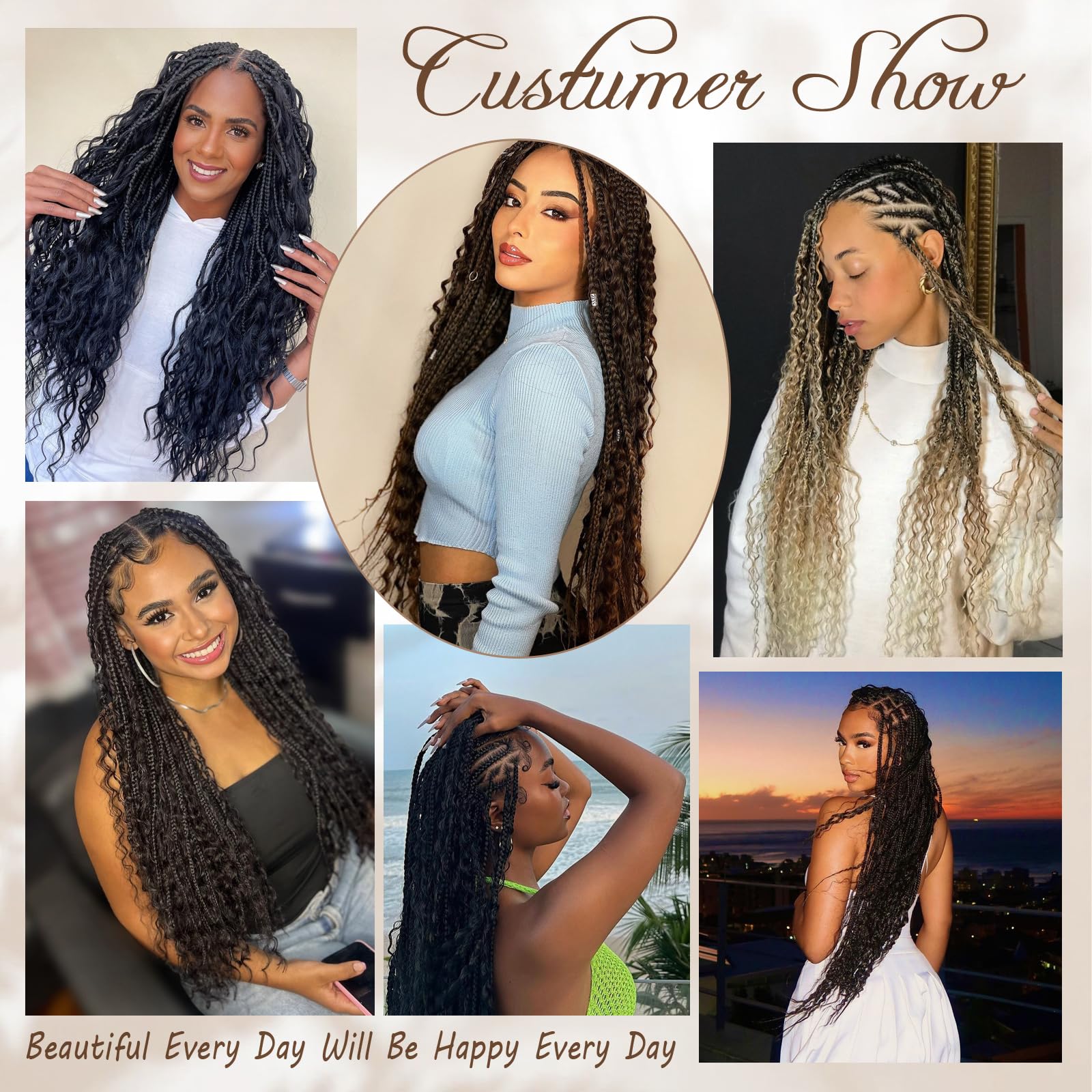 Vustbeauty crochet hair kit includes a hook for simpler DIY styling and upkeep