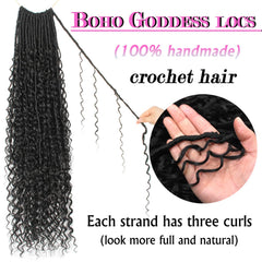 VustBeauty Goddess Locs 30inch curl-end closeup highlighting easy-to-install pre-looped design