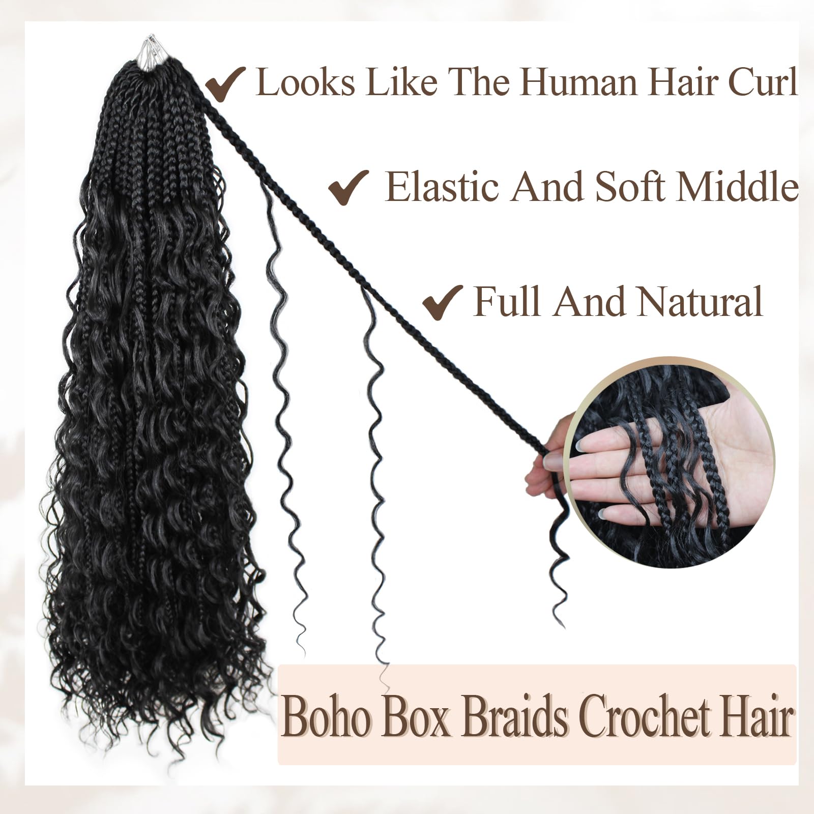 Vustbeauty lightweight and silky braids reduce weight feel while maintaining fullness and shine