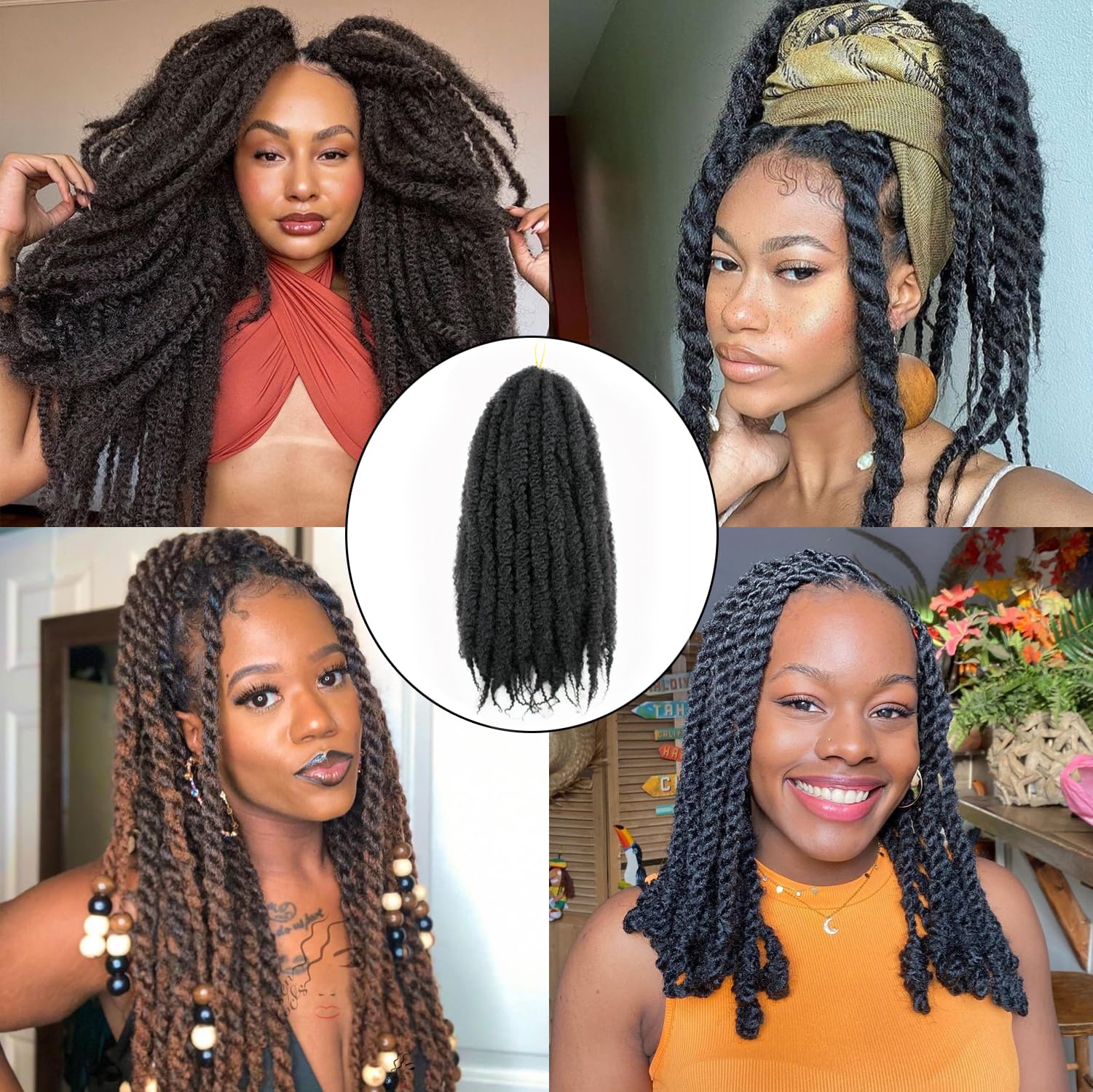 Vustbeauty Marley twist hair 24in fluffy-no-tangles shine delivers natural texture with minimal maintenance.