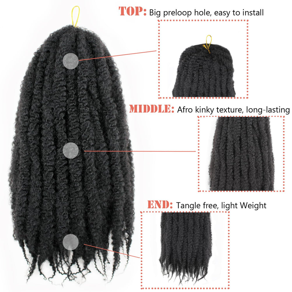 Vustbeauty Marley twist hair 24in packaging 8packs emphasizes durable weight and bulk value.