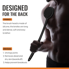 VWMYQ back scrubber with extended handle reaching hard-to-reach areas