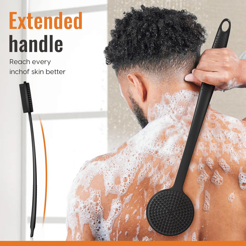 VWMYQ back scrubber with hanging hole for quick drying and storage