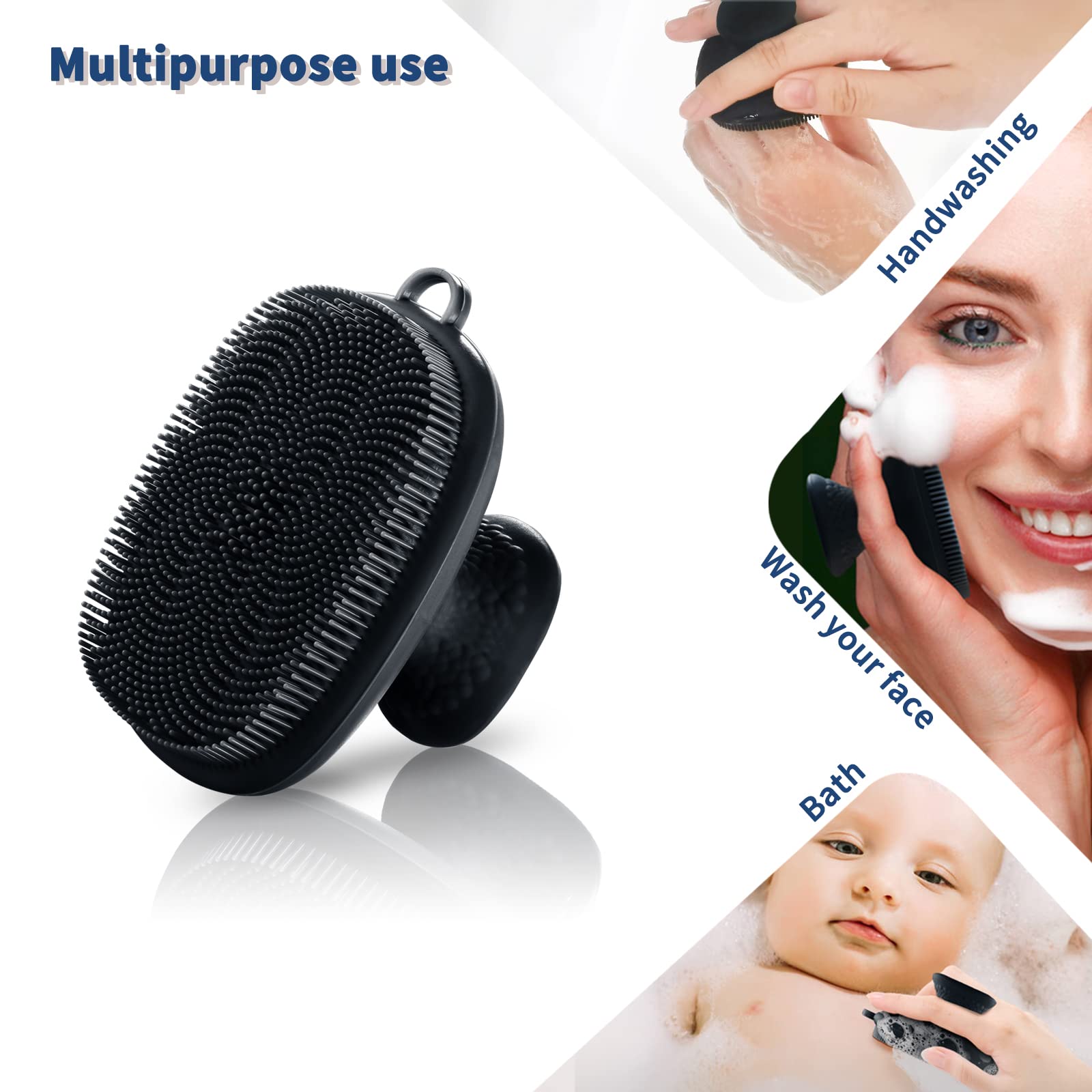 VWMYQ close-up pores cleaning demonstrates effective silicone bristles for pore cleansing