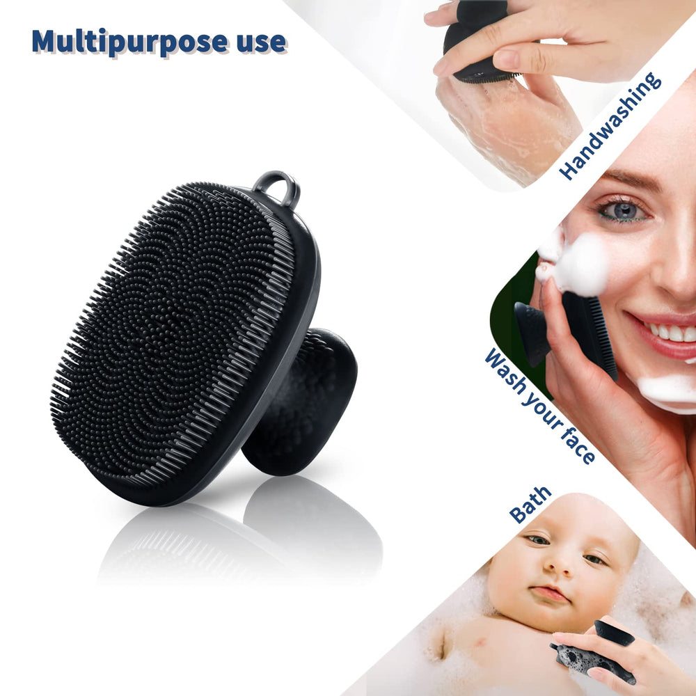 VWMYQ close-up pores cleaning demonstrates effective silicone bristles for pore cleansing