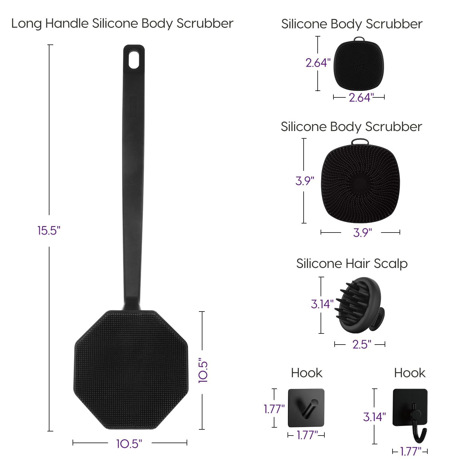 VWMYQ silicone face brush for pore cleansing and smoother complexion