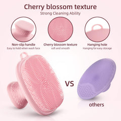 VWMYQ silicone face scrubber angled view highlighting non-slip grip
