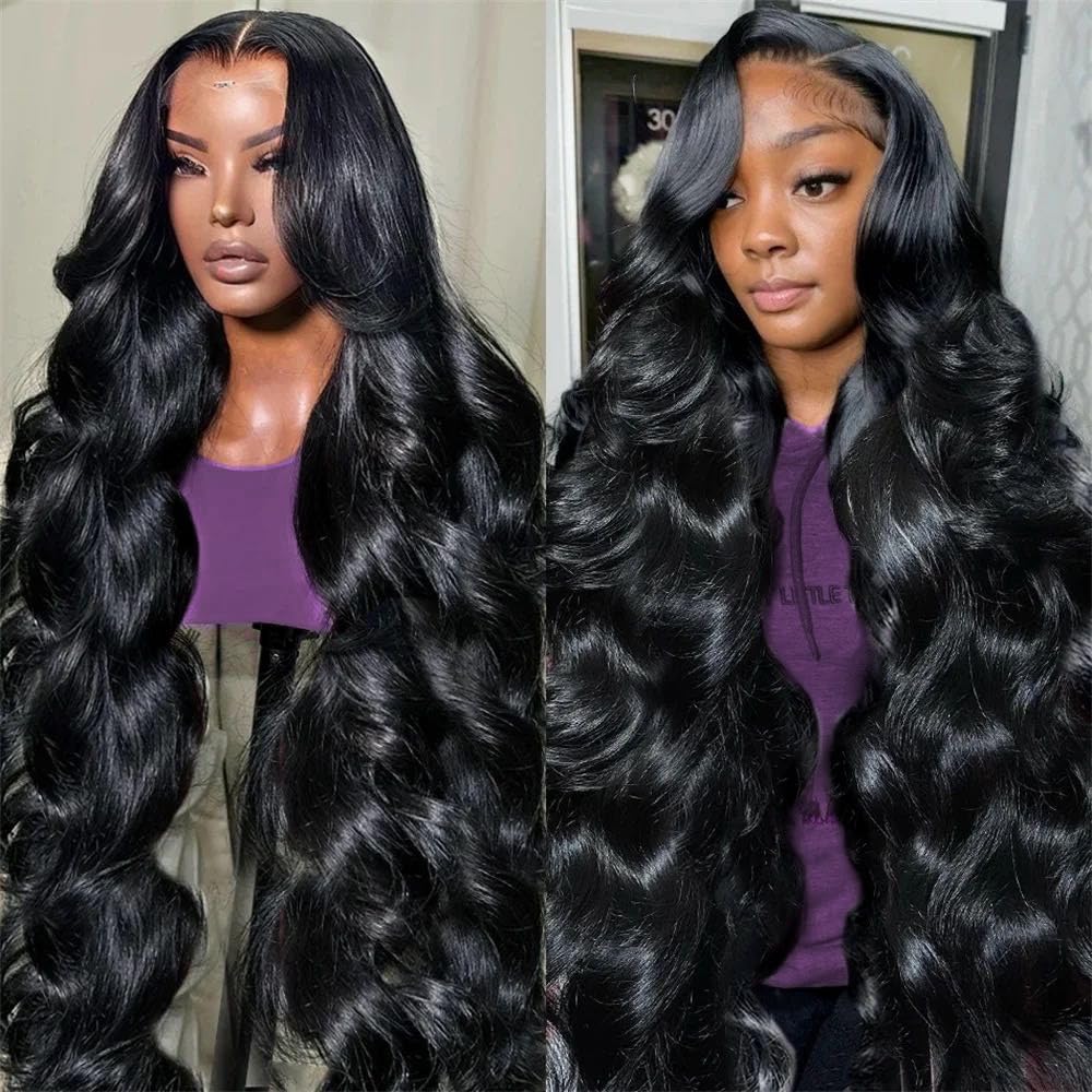 VXCVAE 30-inch lace-front wig showing long length for versatile styling.