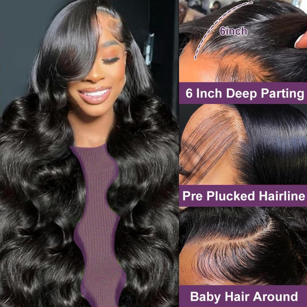 VXCVAE 13x6 HD lace-front closeup highlights invisible lace and natural hairline.