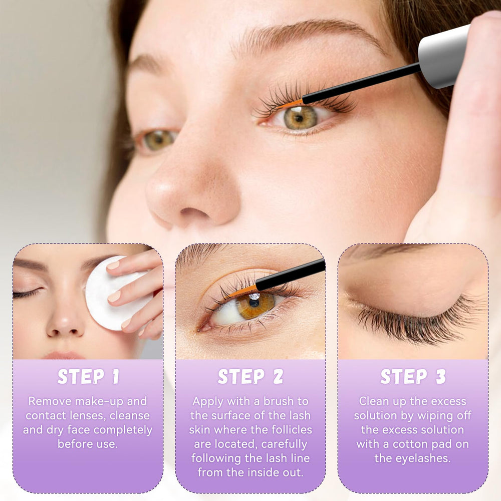 Vxzit lash serum ingredients highlight botanicals and peptides for lash care.