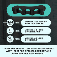 VYCE PrimalStep toe separators inside a shoe supporting toe alignment during activity