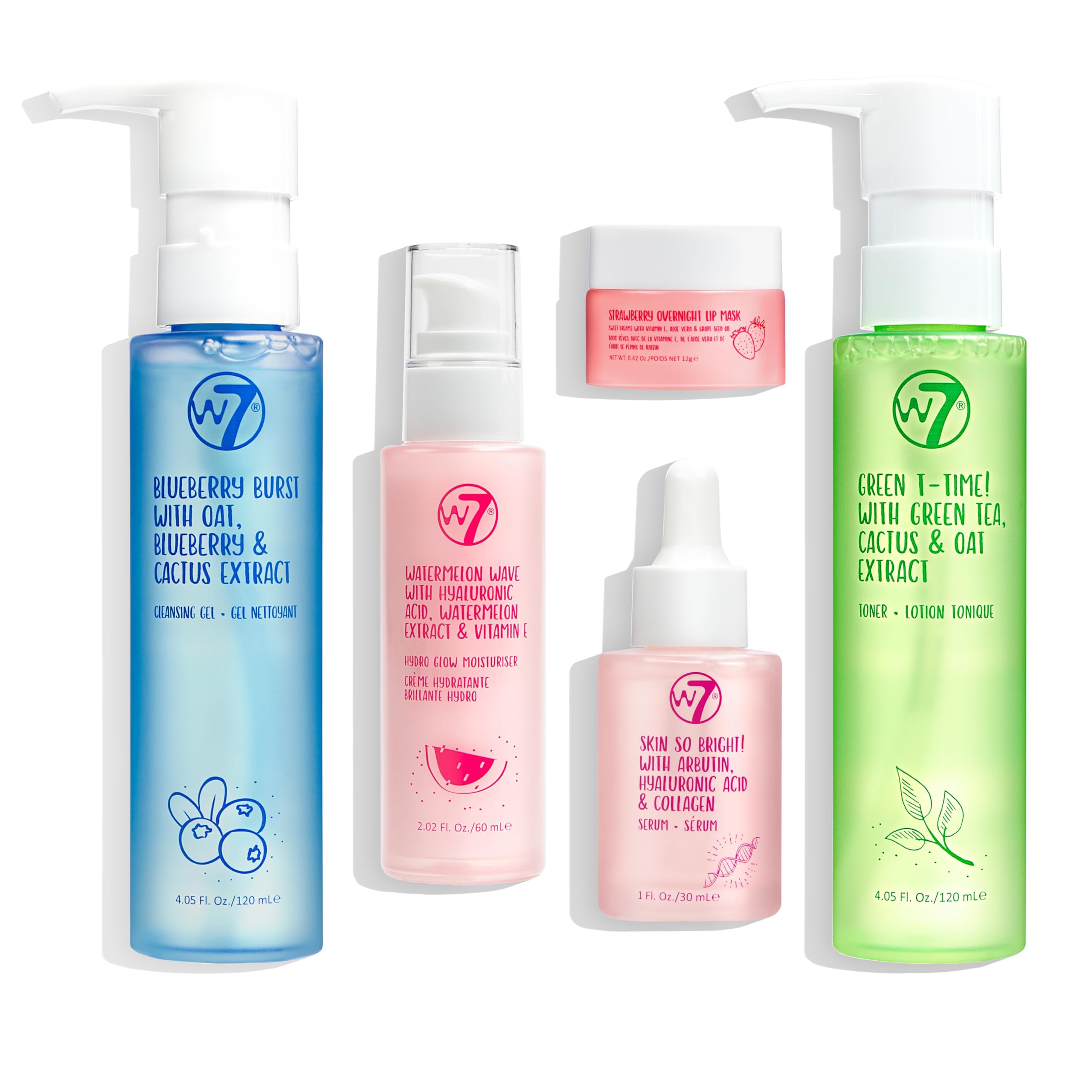 W7 Blueberry Burst Cleansing Gel purifies and hydrates skin for a fresh start.