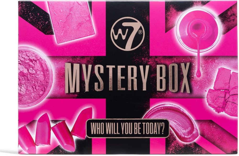 W7 Makeup Set Box unboxing showcases a vibrant gift-ready assortment for versatile looks