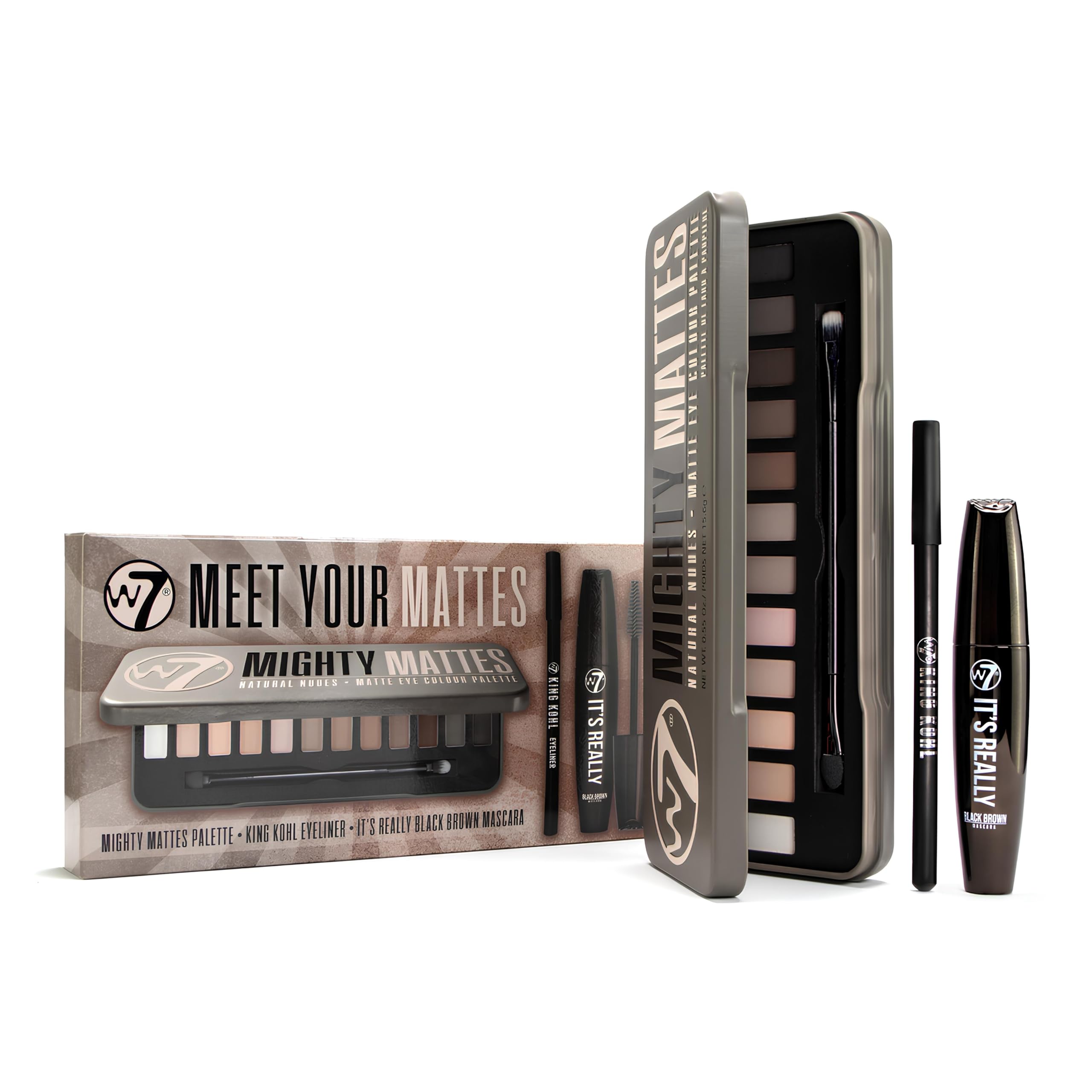 W7 Meet Your Mattes Gift Set packaging offers gift-ready presentation for makeup lovers.