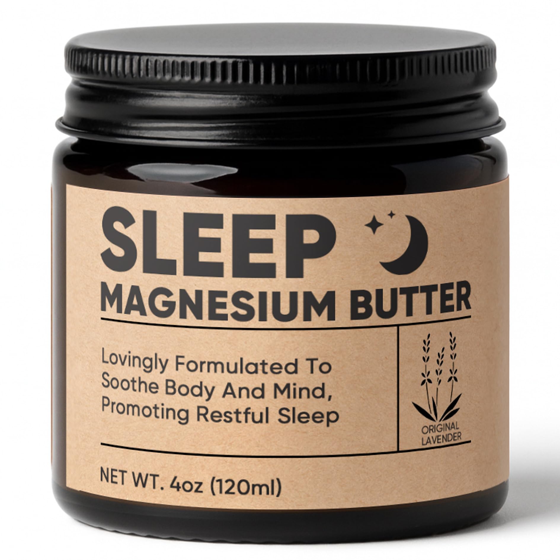 WAESKI Magnesium Butter for Sleep jar with lavender promotes nightly relaxation and skin hydration.
