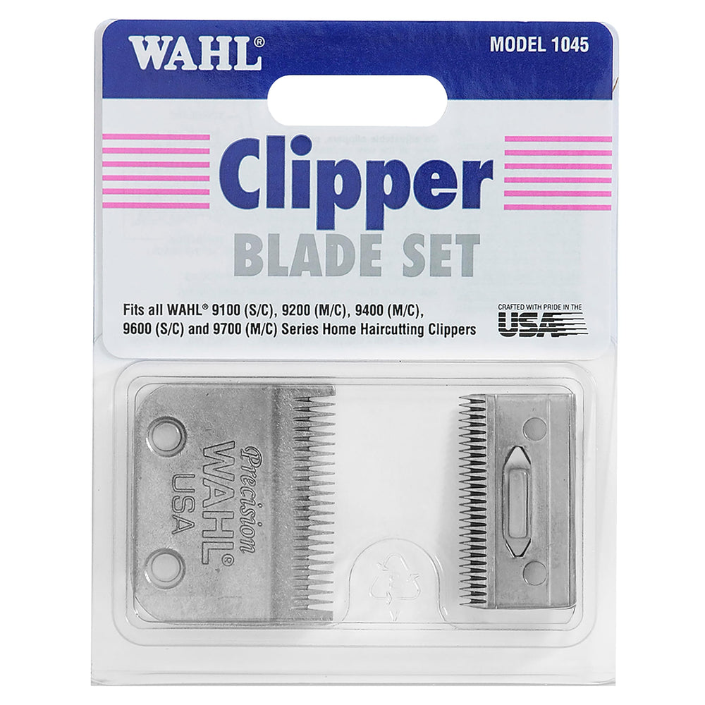 Wahl 1045 blade set blades close-up demonstrates precision for clean trims