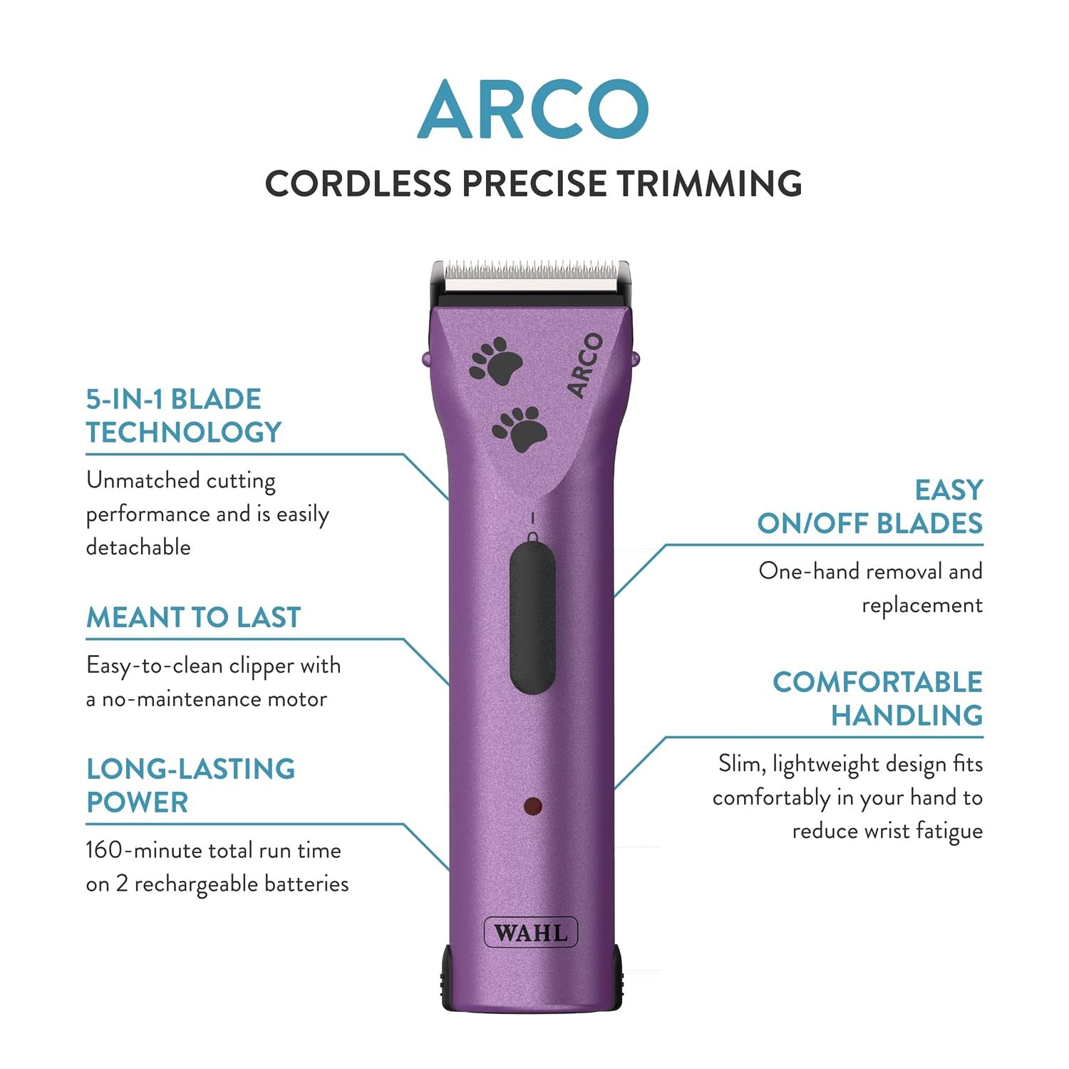 Wahl Arco 5 in 1 blade set for versatile coat lengths