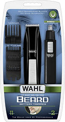 Wahl cordless beard trimmer five-position guide enables versatile length control.