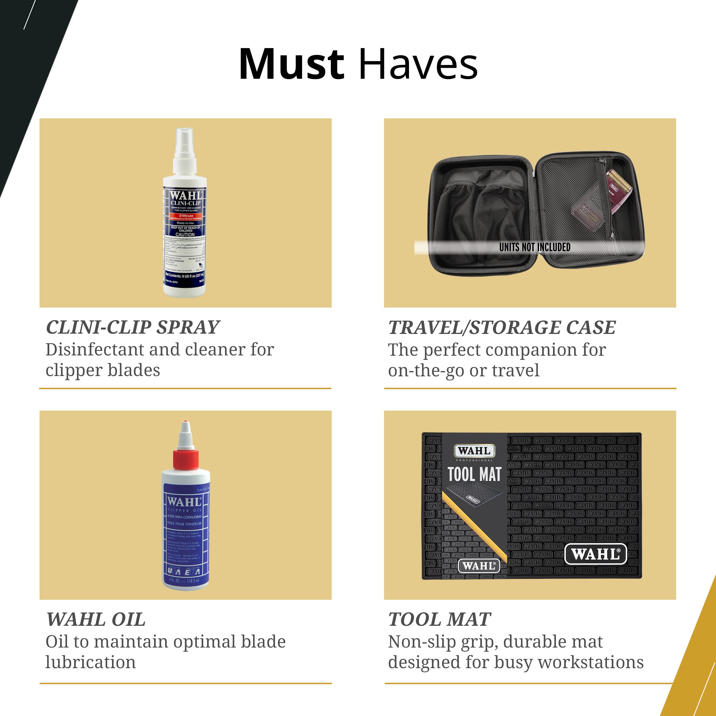 Wahl-made-in-USA blade manufacturing detail emphasizes quality and durability.