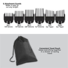 Wahl Mini Pro Clipper Kit guide combs for easy length control.