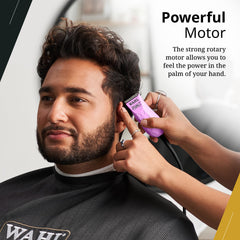 Wahl Peanut Clipper Orchid Black close-up blade showing detachable blade for easy upkeep.