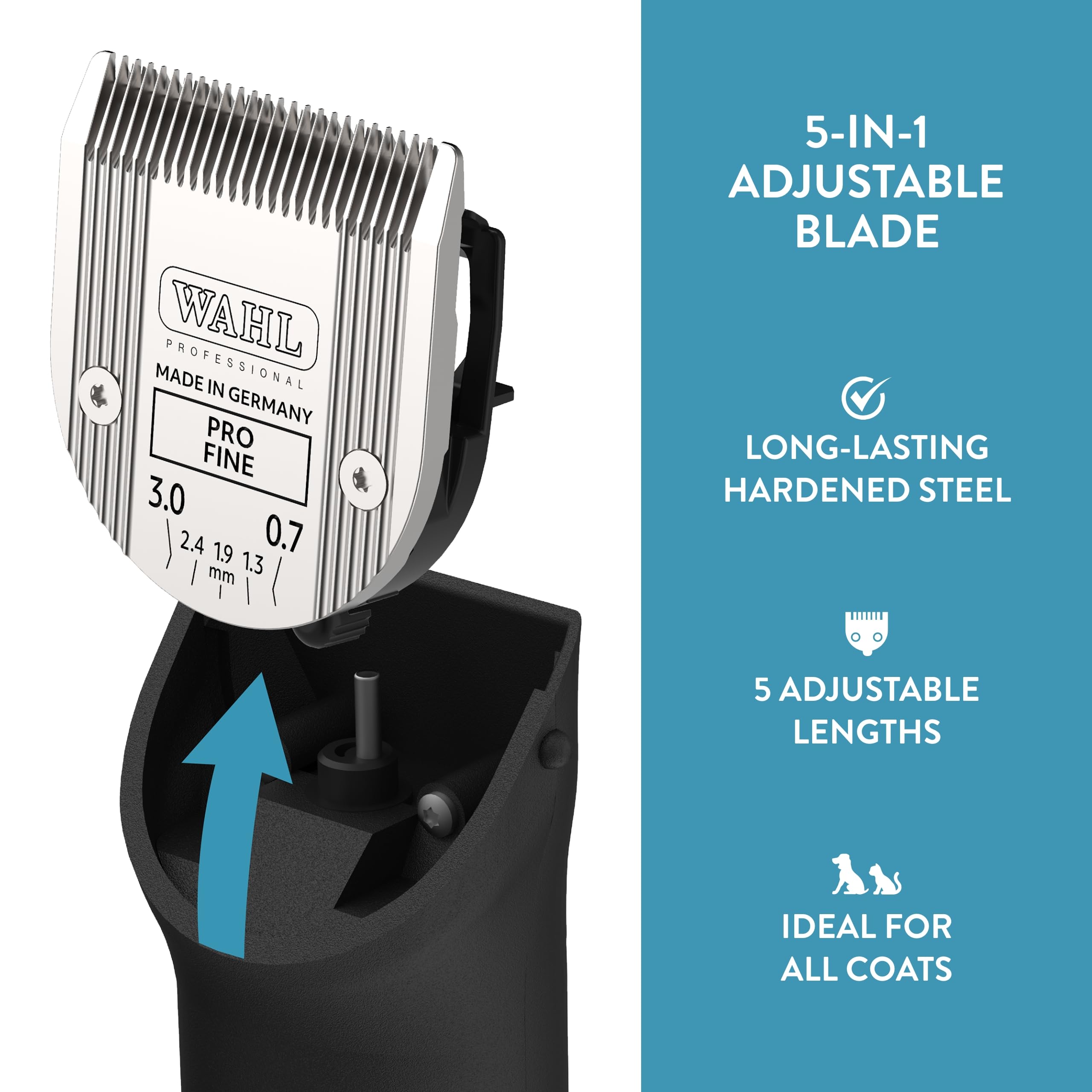 Wahl 5-in-1 blade compatibility with Arco, 5 Style Groom, Bravura, Creativa and Chromado.