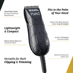 Wahl Professional Black Peanut Trimmer detachable blade for quick cleaning