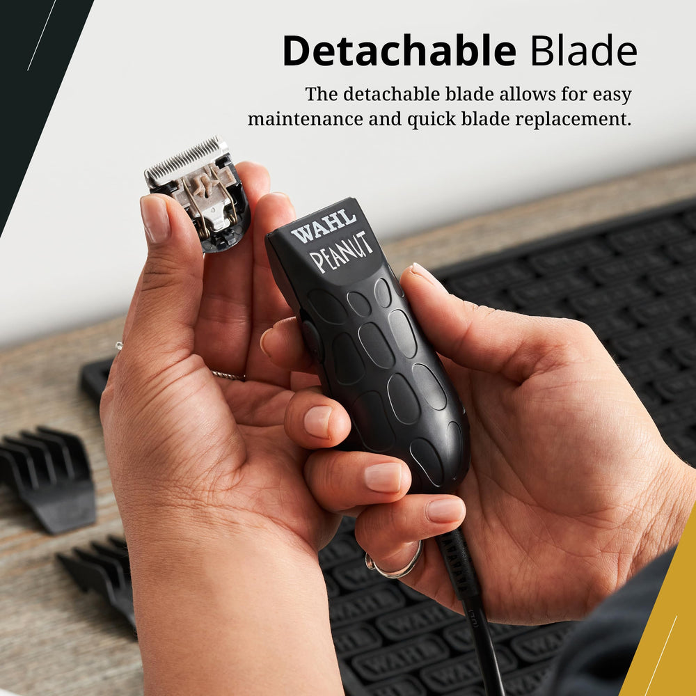 Wahl Professional Black Peanut Trimmer includes four trimming guides