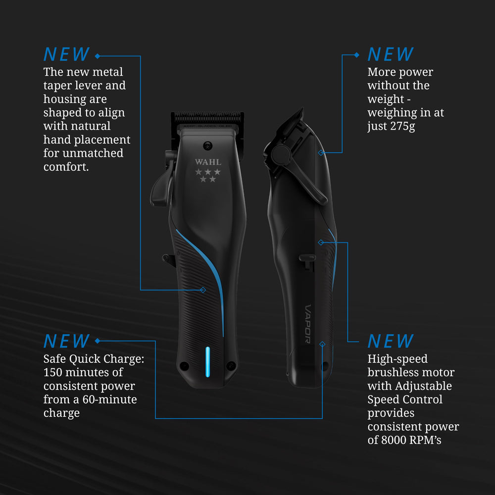 Wahl Professional 5-Star Vapor clipper durable blade coatings resist rust for lasting sharpness