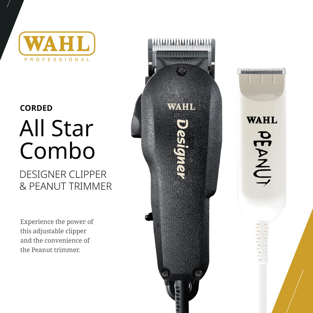 Wahl Professional All Star Combo peanut trimmer close-up highlights detailing versatility