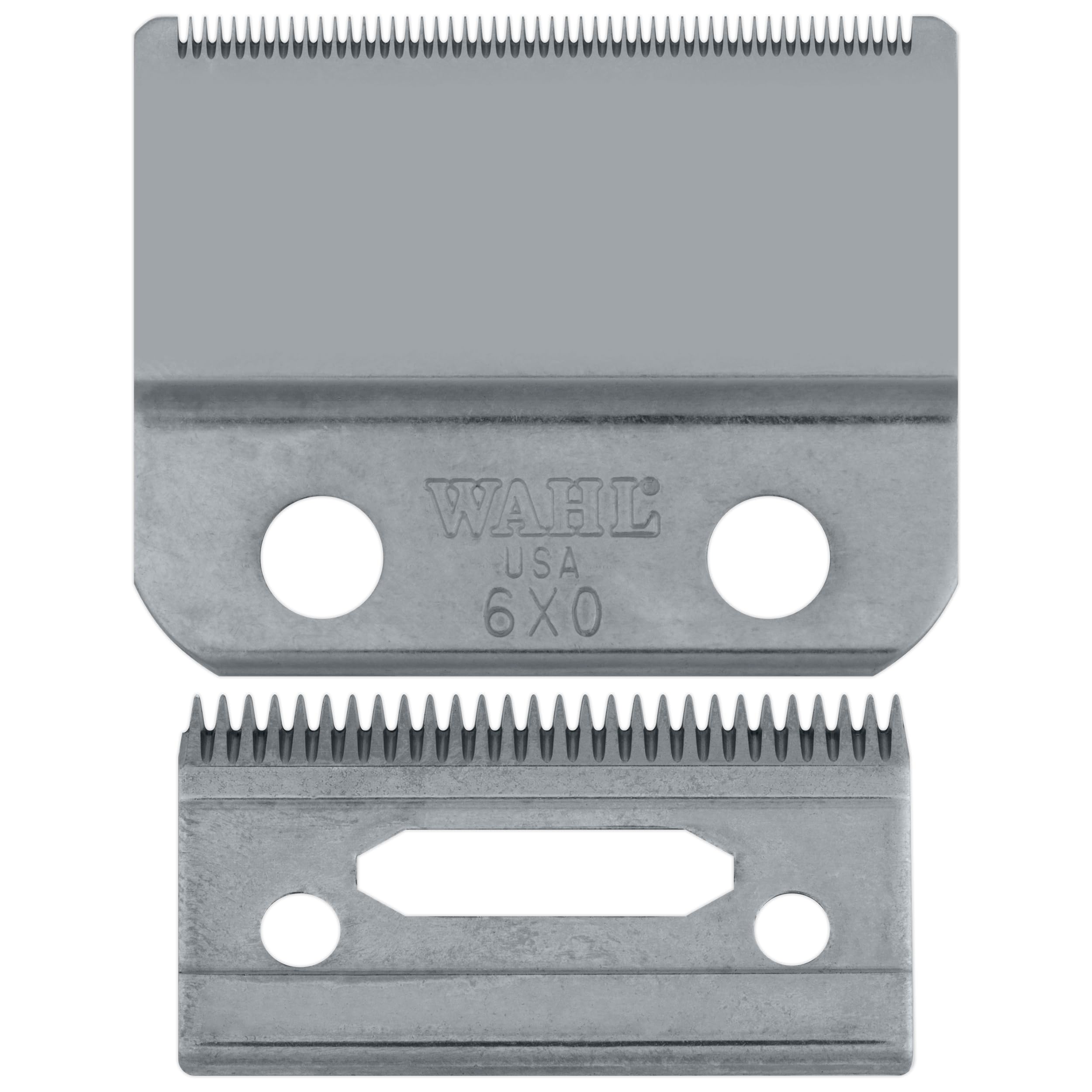 Wahl Professional balding blade 6X0 close-up shows ultra-close cut capability.